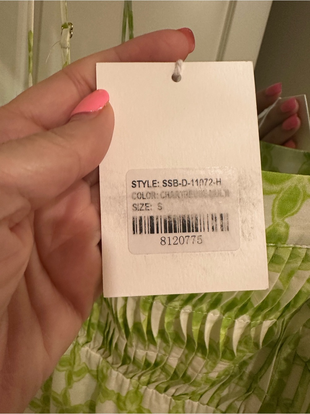 Studio Lime Green Gingham Maxi Dress - Picture 11 of 13